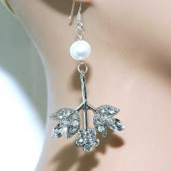 Wedding Bridal Rhinestone Earrings - Chandelier Crystal Earrings -Dangle Swarovski Earrings